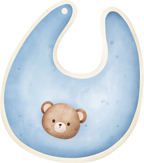 Baby bib Watercolor